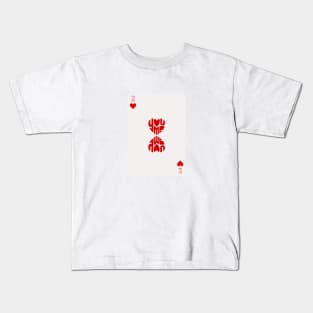Two of Hearts - You and Me. Playing cards design Kids T-Shirt